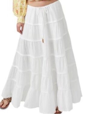 NWOT Free People Simply Smitten Maxi Skirt with Drawstring